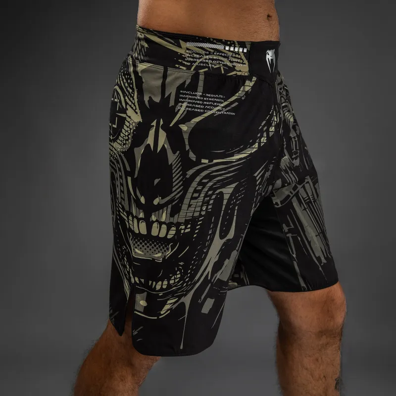 Venum Invader Fight Shorts - Black/Sand - Image 4
