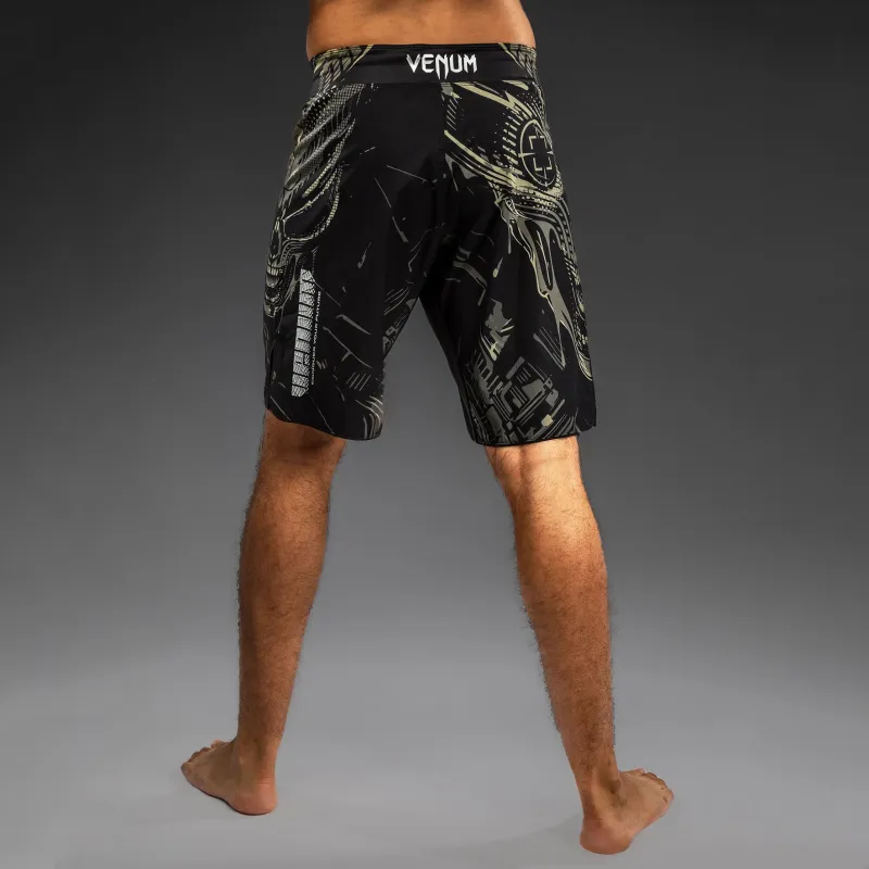 Venum Invader Fight Shorts - Black/Sand - Image 5