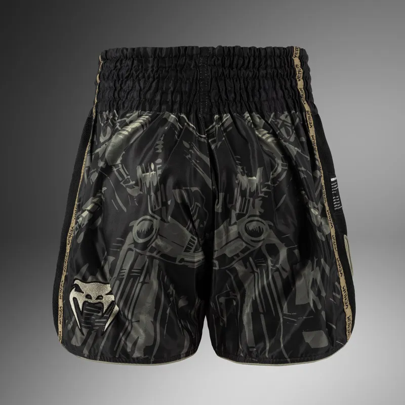Venum Invader Muay Thai Shorts - Black/Sand - Image 3