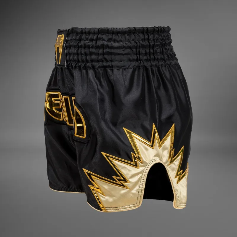 Venum Inferno Muay Thai Shorts - Black/Gold - Image 2