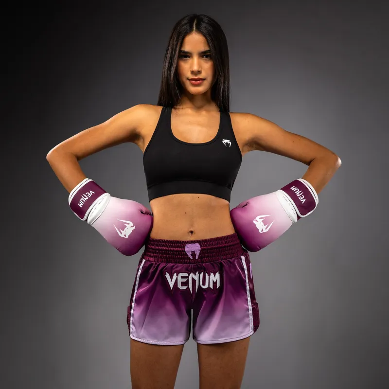 Venum Iris Muay Thai Shorts - Plum/white - Image 5
