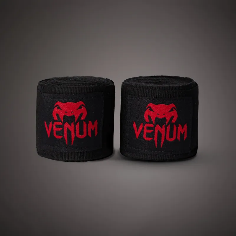 Venum Kontact Boxing Hand Wraps - Black/Red - 4m (157 in)