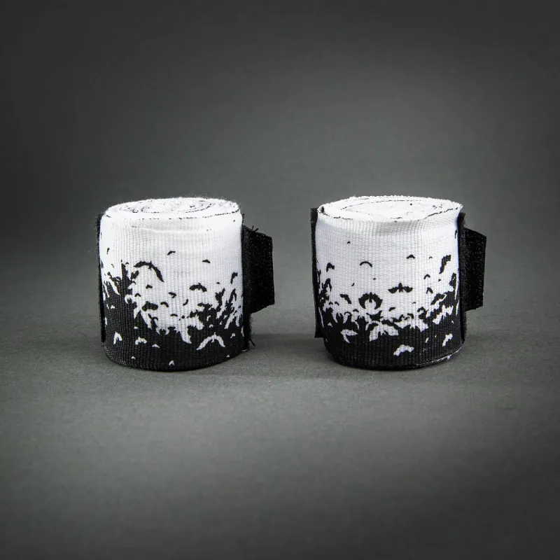 Venum Kontact Evo Bats Night Handwraps - Black/White