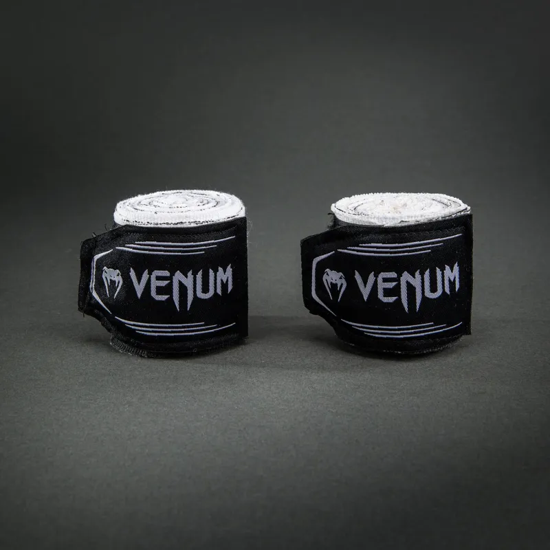 Venum Kontact Evo Bats Night Handwraps - Black/White - Image 2