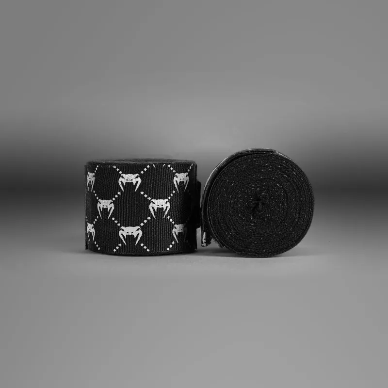 Venum Kontact Evo Monogram Boxing Hand Wraps - Black/White - Image 3
