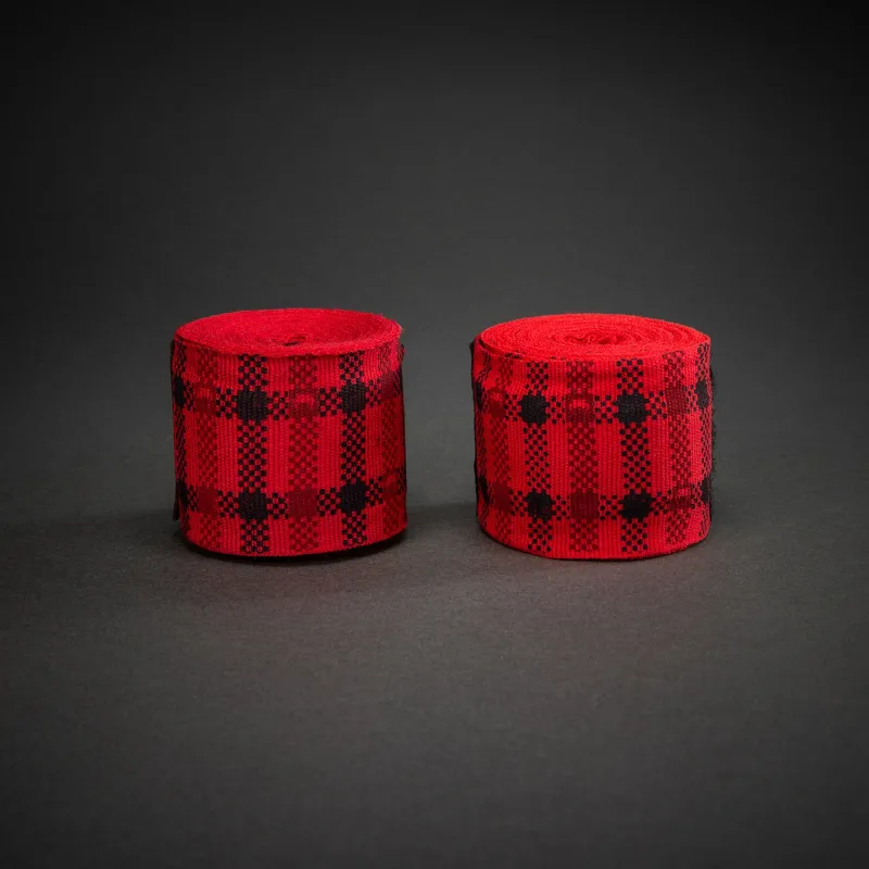 Venum Kontact Evo Tartan Handwraps - Fury Red