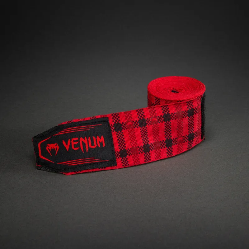 Venum Kontact Evo Tartan Handwraps - Fury Red - Image 3