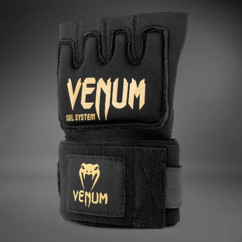 Venum Kontact Gel Glove Wraps - Black/Gold - Image 2