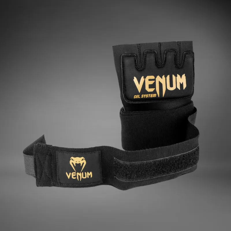Venum Kontact Gel Glove Wraps - Black/Gold - Image 4