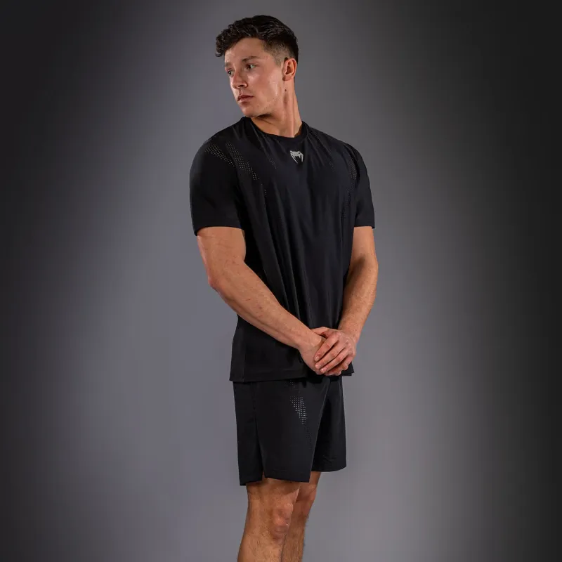 Venum Lazer Dry Tech T-Shirt - Black/Grey - Image 2