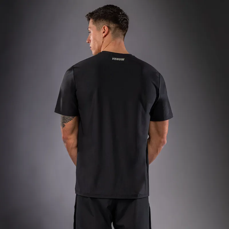 Venum Lazer Dry Tech T-Shirt - Black/Grey - Image 4