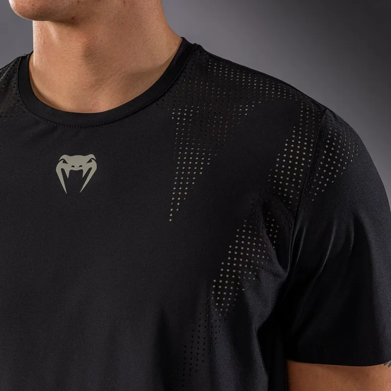 Venum Lazer Dry Tech T-Shirt - Black/Grey - Image 5