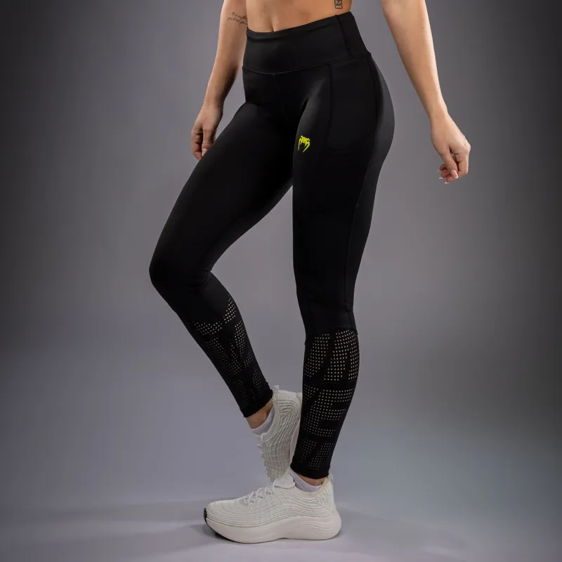Venum Lazer Women's Leggings - Black/Yellow - Image 2