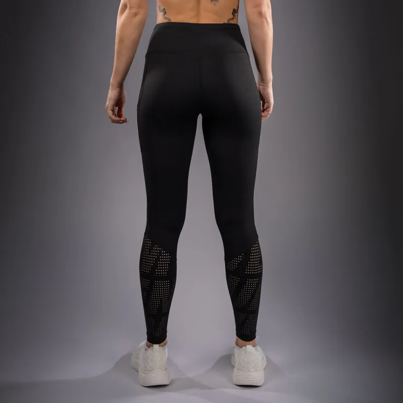 Venum Lazer Women's Leggings - Black/Yellow - Image 4