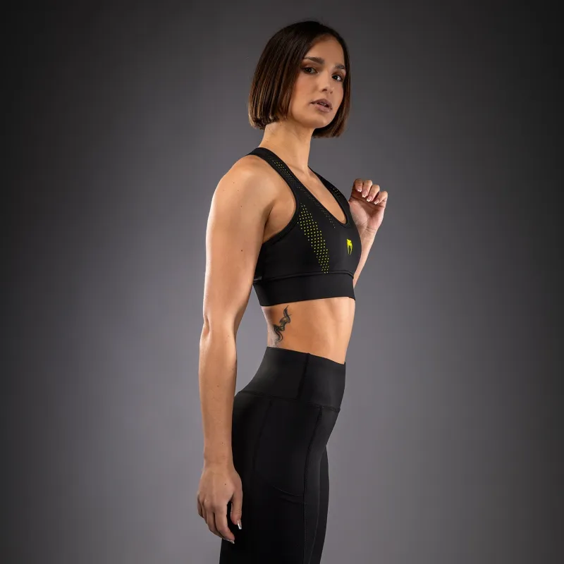 Venum Lazer Women's Sports Bra - Black/Yellow - Image 2