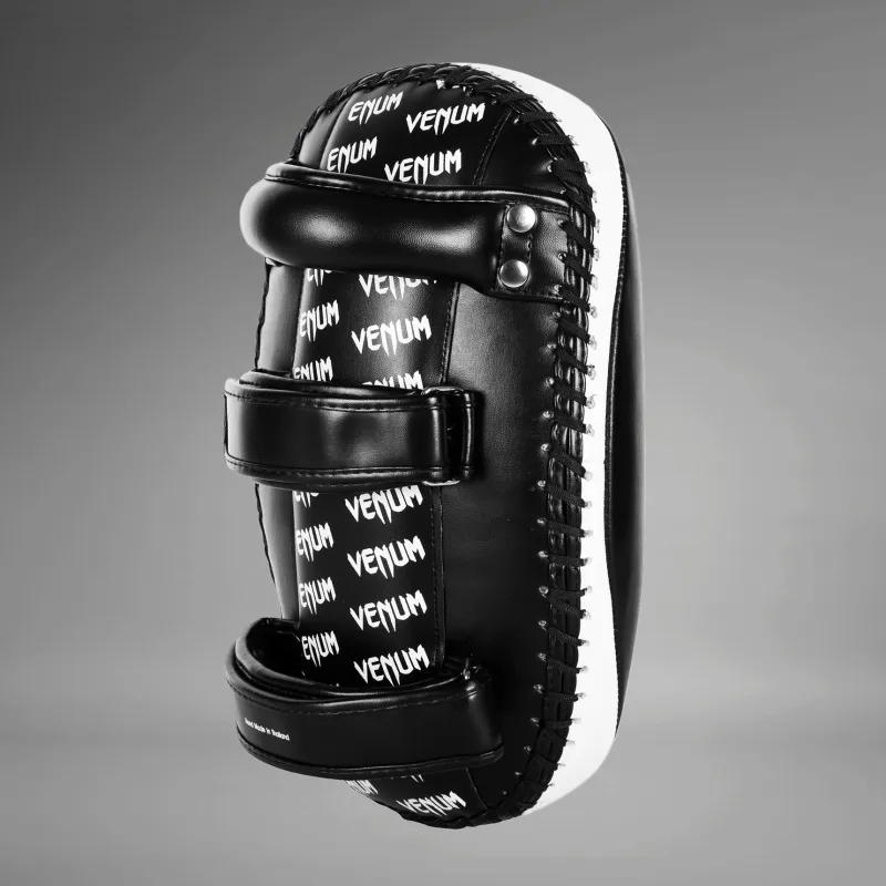 Venum Light Kick Pads - Skintex Leather - Black/Ice (Pair) - Image 2