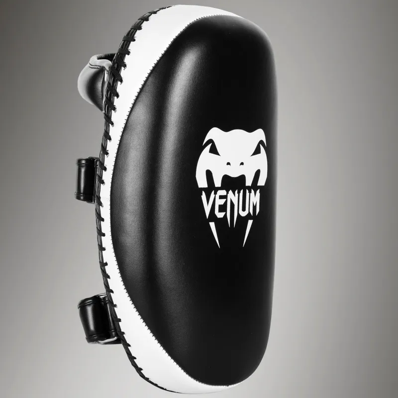 Venum Light Kick Pads - Skintex Leather - Black/Ice (Pair) - Image 3
