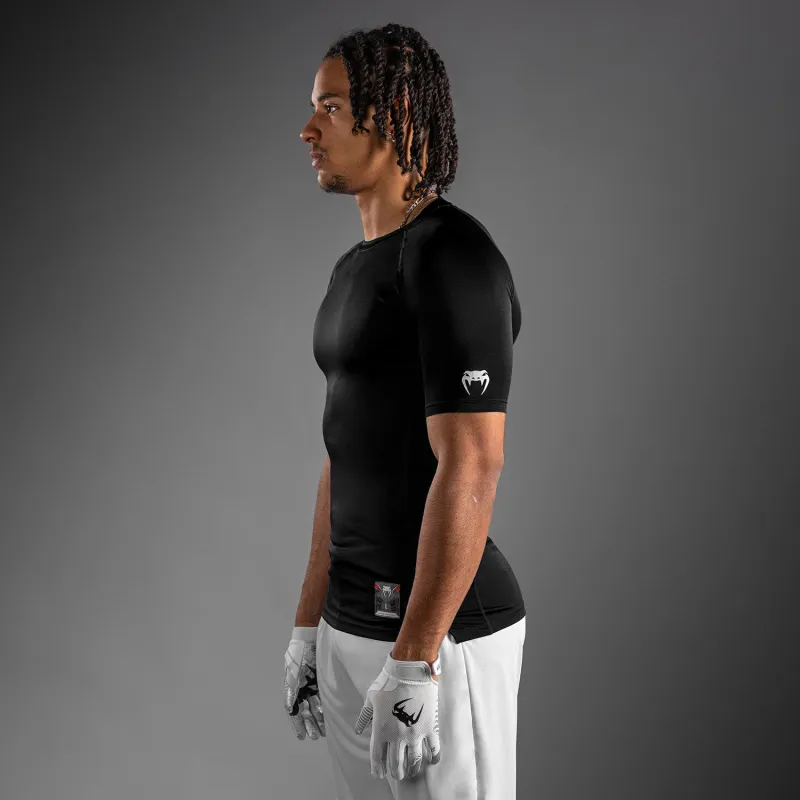 Venum Lineup Half Sleeve Compression Shirt - Black/White - Image 3