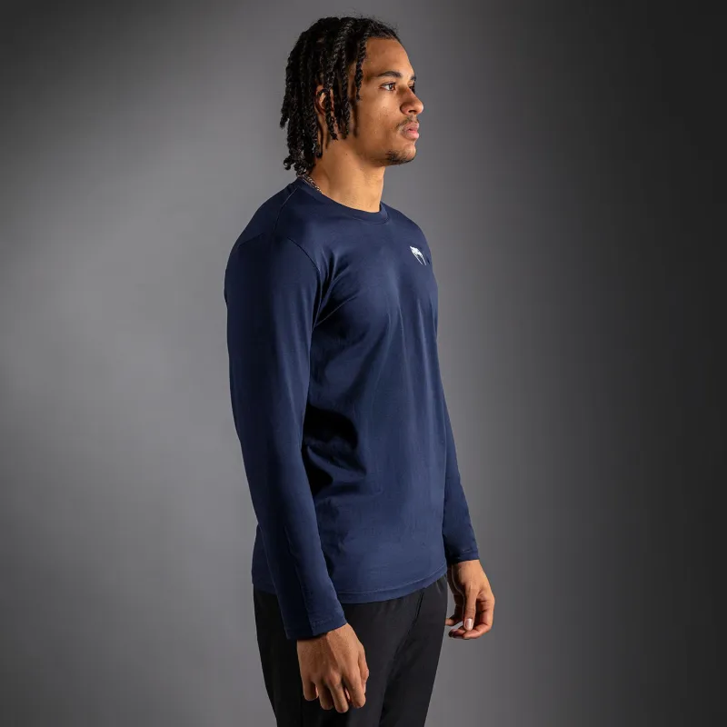 Venum Lineup Long Sleeve T-Shirt Navy - Blue/White - Image 5
