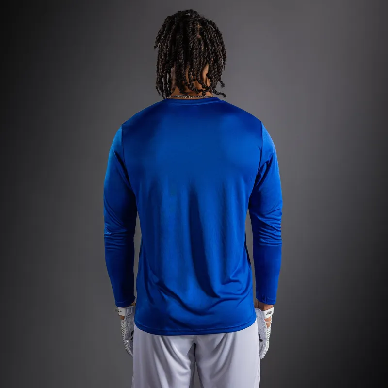 Venum Lineup Performance Long Sleeve T-Shirt Royal - Blue/White - Image 4
