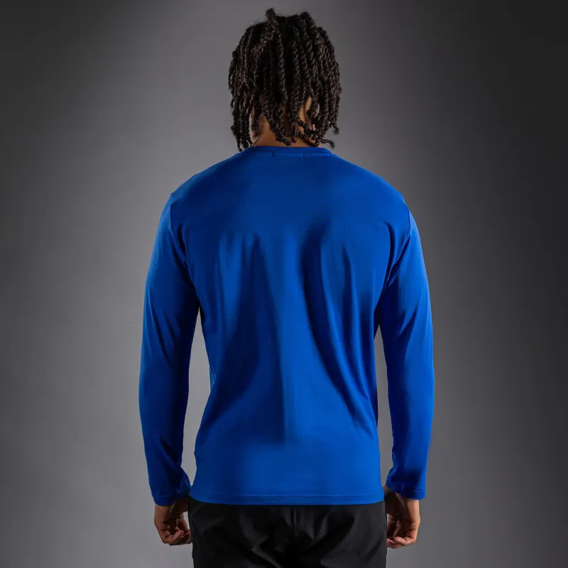 Venum Lineup Personalized Long Sleeve T-Shirt - Royal Blue/White - Image 2