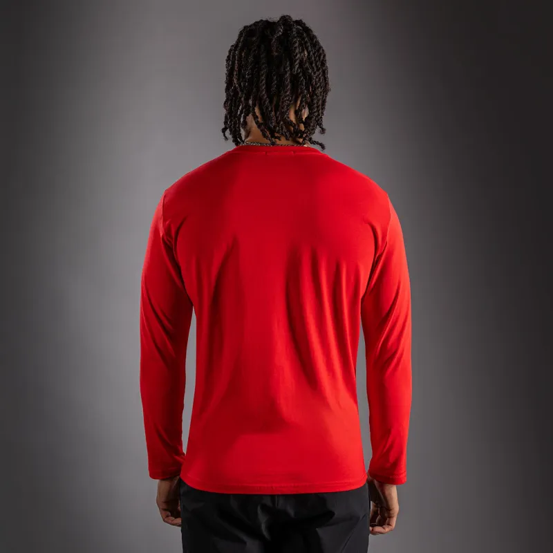 Venum Lineup Personalized Long Sleeve T-Shirt - Red/White - Image 3