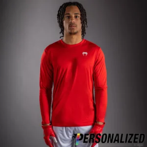 Venum Lineup Personalized Performance Long Sleeve T-Shirt - Red/White