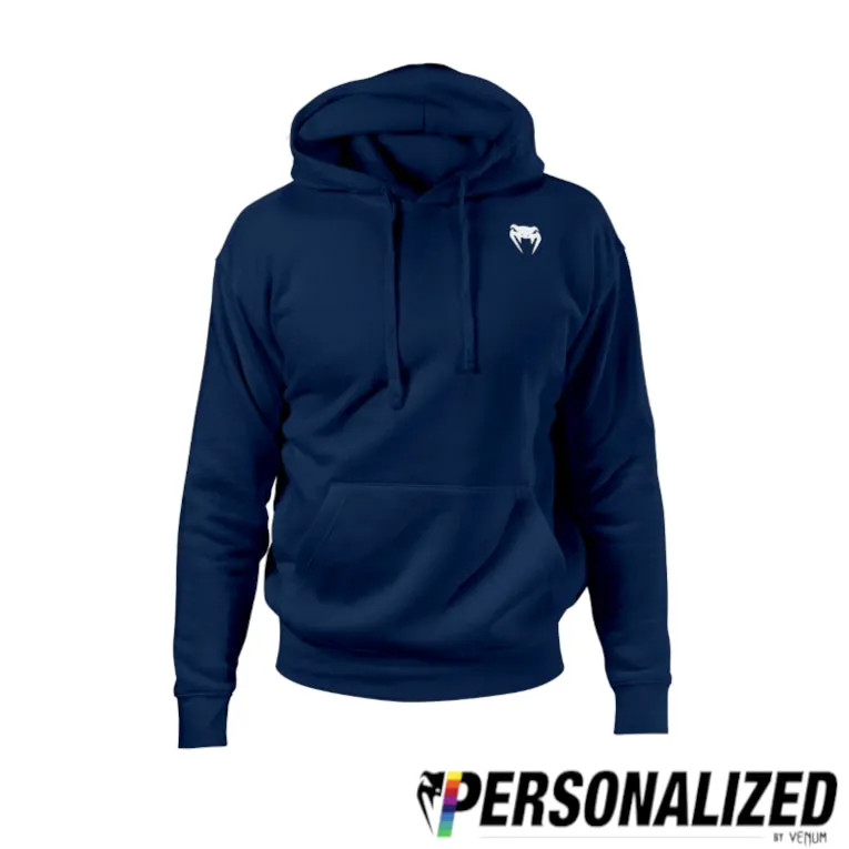 Venum Lineup Personalized Pullover Hoodie Navy Blue/White