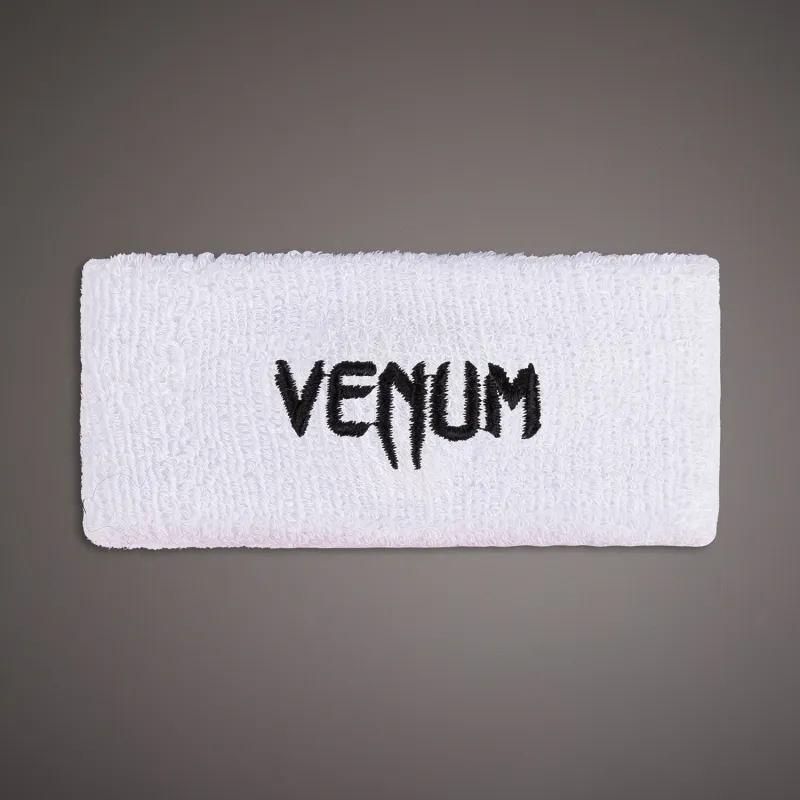 Venum Lineup Wide Bicep Bands - White/Black - Image 3