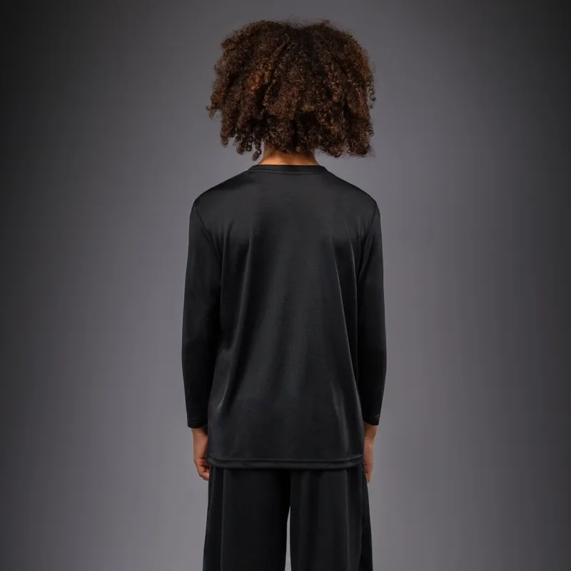 Venum Lineup Youth Performance Long Sleeve T-Shirt - Black/White - Image 5