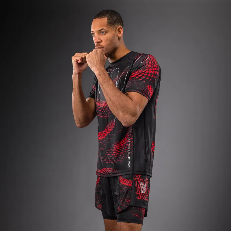 Venum Matupa Dry Tech T-Shirt - Black/Red/Silver - Image 3