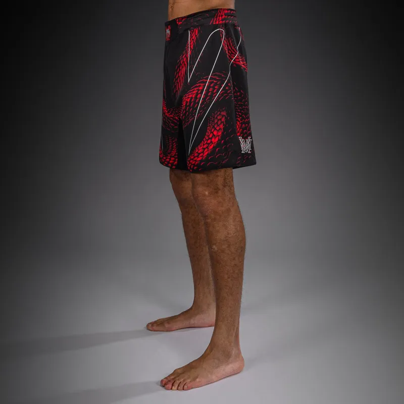 Venum Matupa Fightshorts - Black/Red/Silver - Image 2