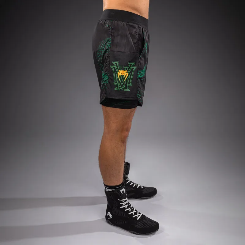 Venum Matupa Training Shorts - Black/Green/Gold - Image 3