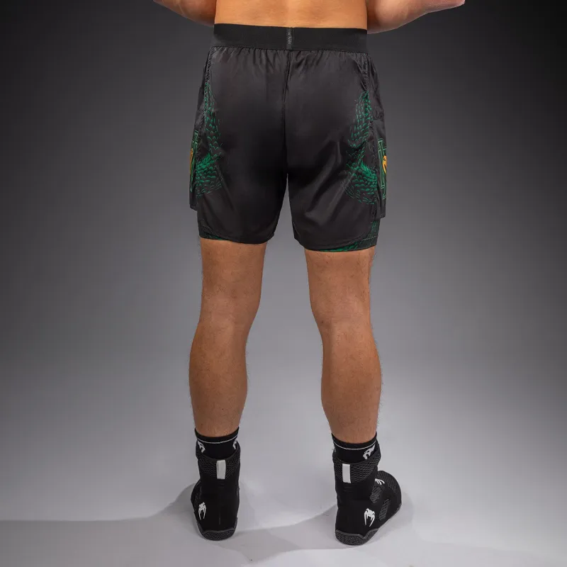 Venum Matupa Training Shorts - Black/Green/Gold - Image 4