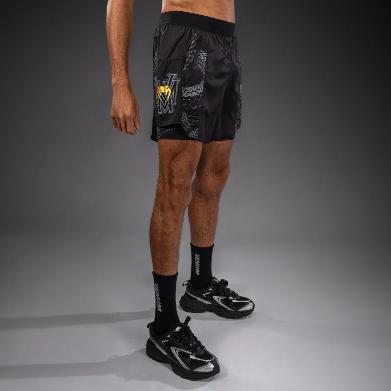 Venum Matupa Training Shorts - Black/Grey/Gold - Image 2