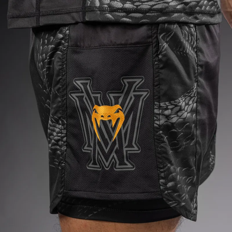 Venum Matupa Training Shorts - Black/Grey/Gold - Image 5