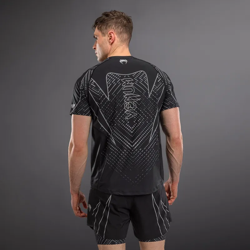 Venum Midnight Fury Dry-Tech T-Shirt - Black/Grey/Silver - Image 4
