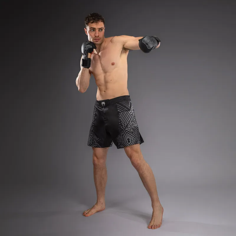 Venum Midnight Fury Fightshorts - Black/Grey/Silver - Image 2