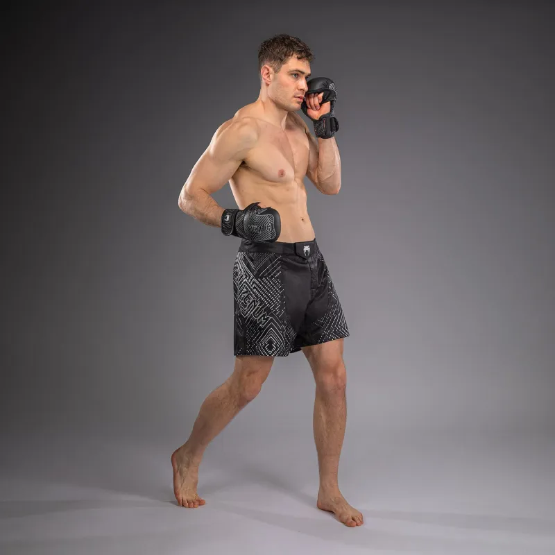 Venum Midnight Fury Fightshorts - Black/Grey/Silver - Image 3