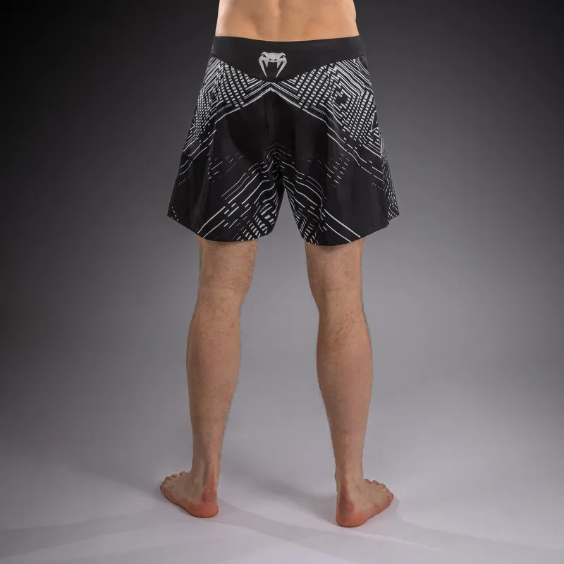 Venum Midnight Fury Fightshorts - Black/Grey/Silver - Image 4