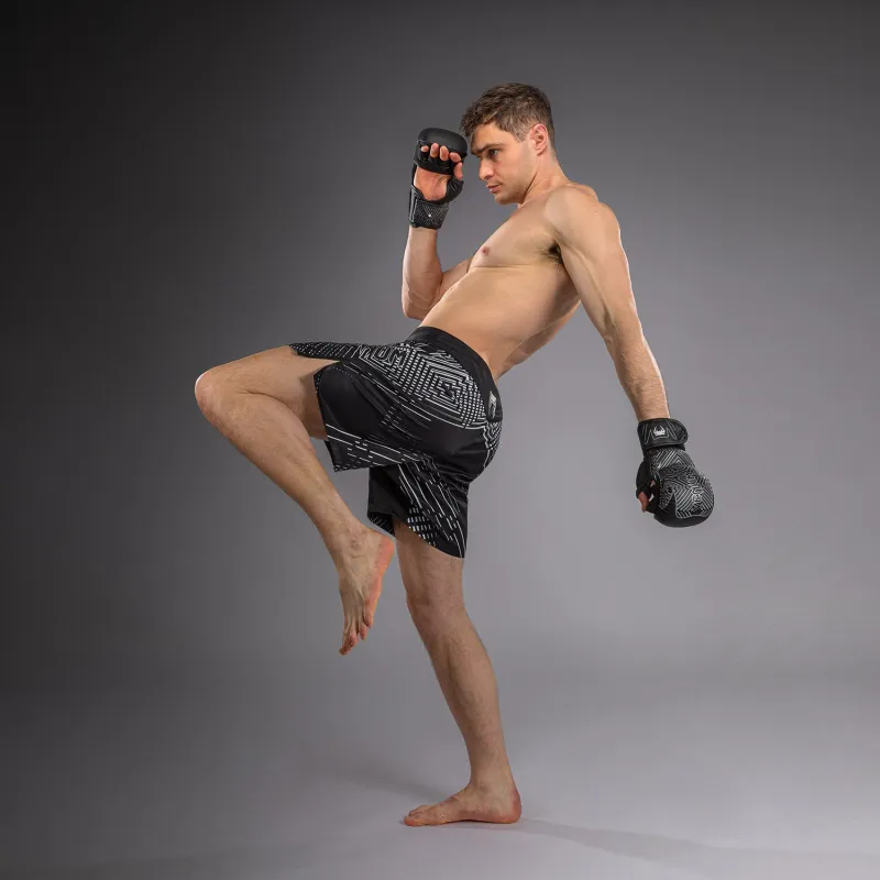 Venum Midnight Fury Fightshorts - Black/Grey/Silver - Image 5