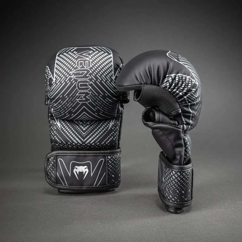 Venum Midnight Fury Sparring Gloves - Black/Grey/Silver - Image 2