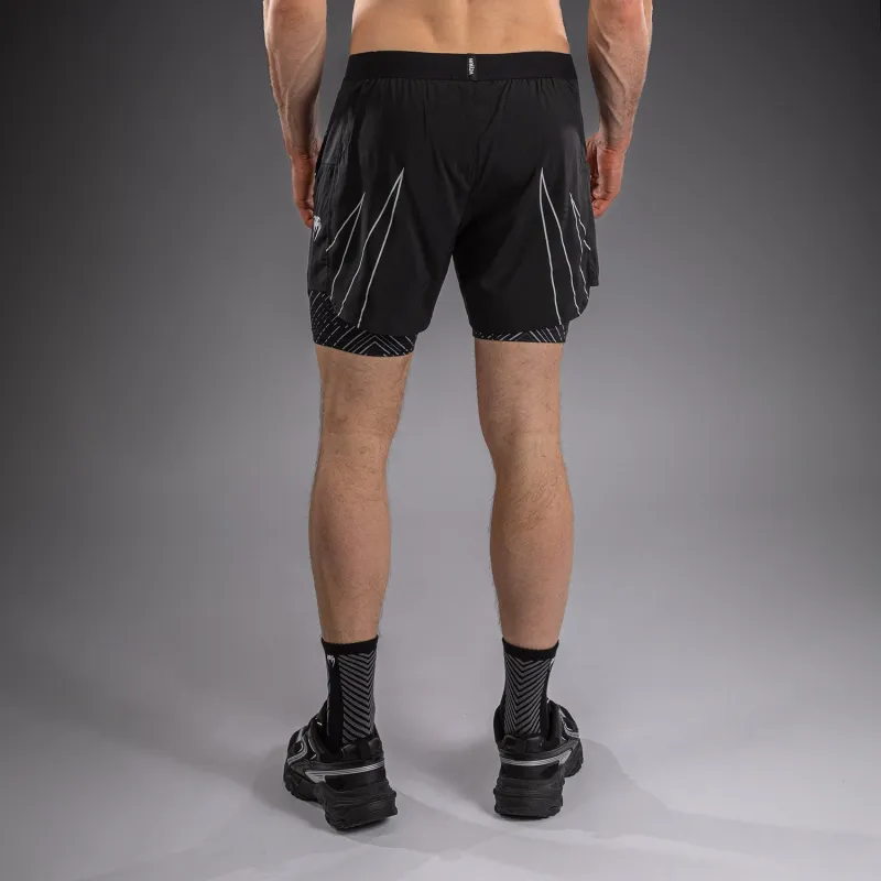 Venum Midnight Fury Training Shorts - Black/Grey/Silver - Image 4