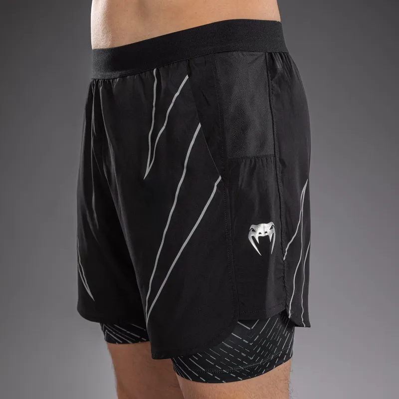 Venum Midnight Fury Training Shorts - Black/Grey/Silver - Image 5