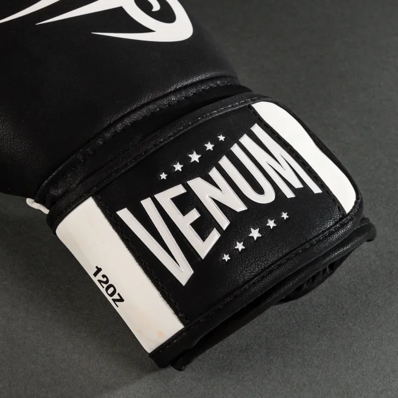 Venum Mike Tyson Replica Boxing Gloves - Deep Black/Optical White - Image 4