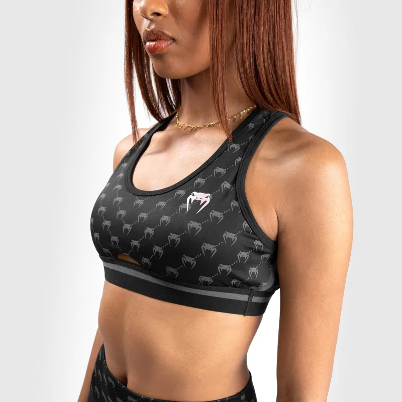 Venum Monogram Sports Bra - Black/Pink Gold - Image 2