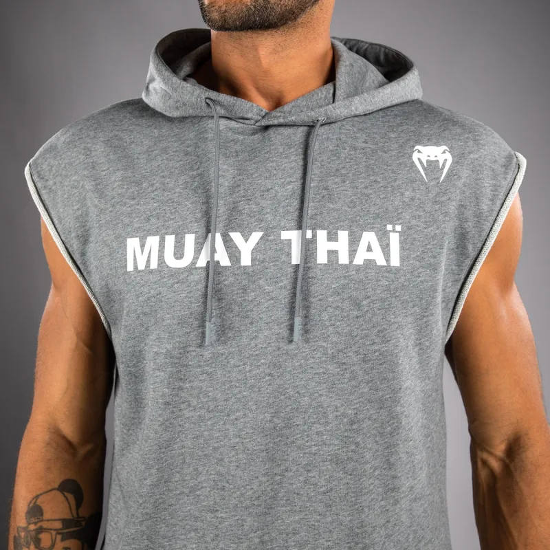 Venum Muay Thai VT Sleeveless Hoodie - Heather Grey - Image 5
