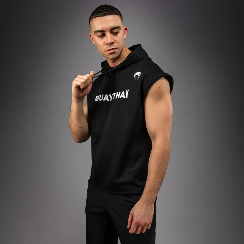 Venum Muay Thai VT Sleeveless Hoodie - Black/White - Image 2