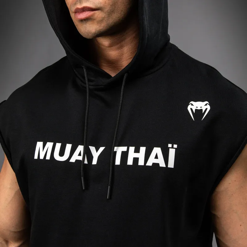 Venum Muay Thai VT Sleeveless Hoodie - Black/White - Image 5