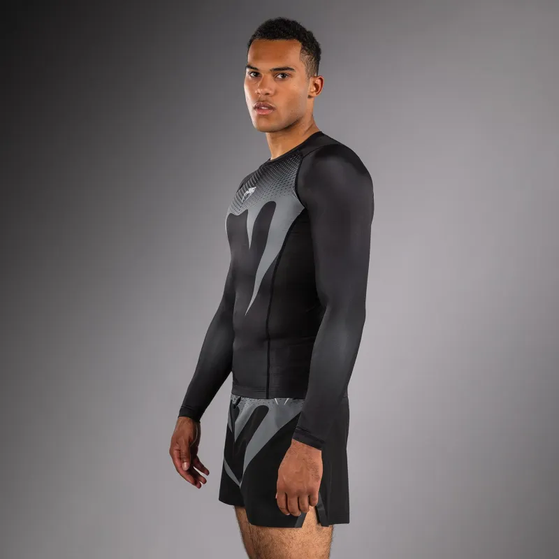 Venum No Gi Rashguards - Black/ Silver Grey - Image 2